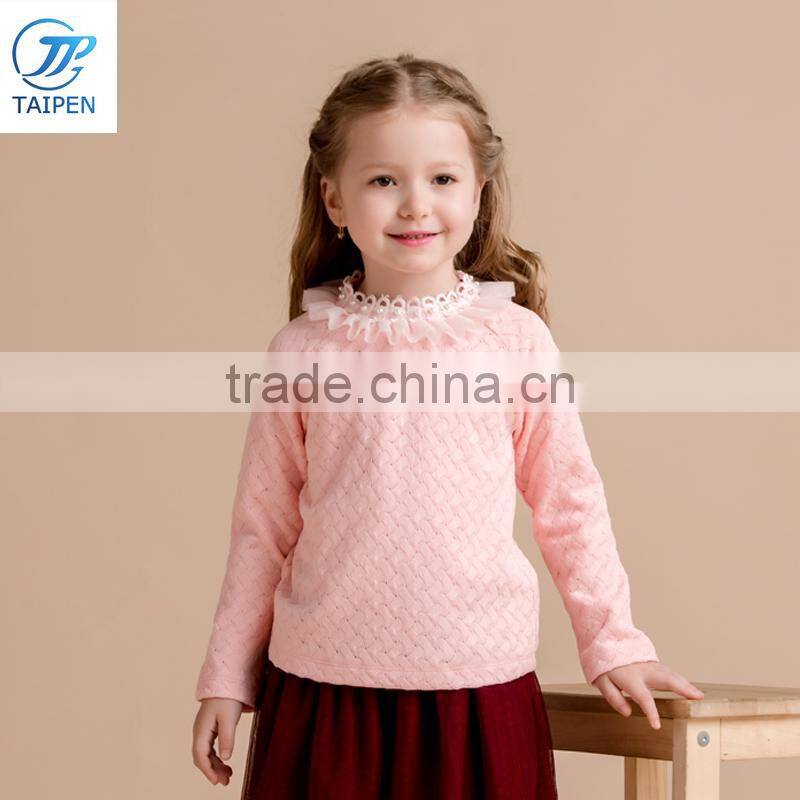 Winter Girls Pullover High Neck T Shirt And Short Skirt 2pcs Set Kids Knitted Clothing Set Wholesale