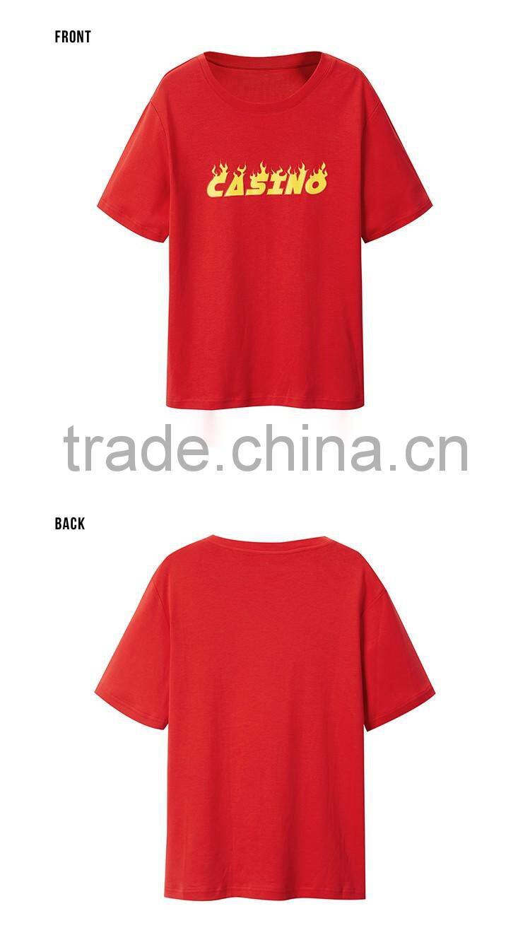 wholesale private label china women t-shirt 100% cotton plain white t shirt women with custom printing design
