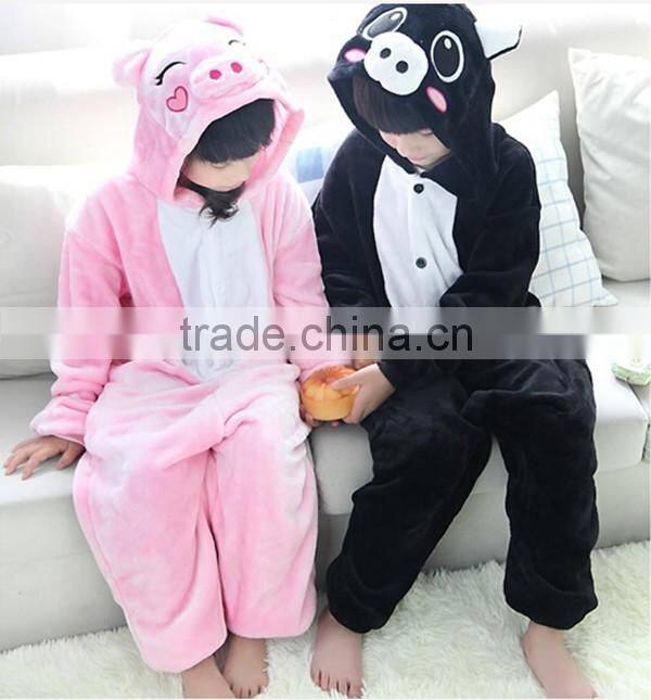 fall clothes Flannel Animal Pajamas Cartoon Winter Children Cosplay Costumes Kids One piece Clothes Halloween Costume Collection