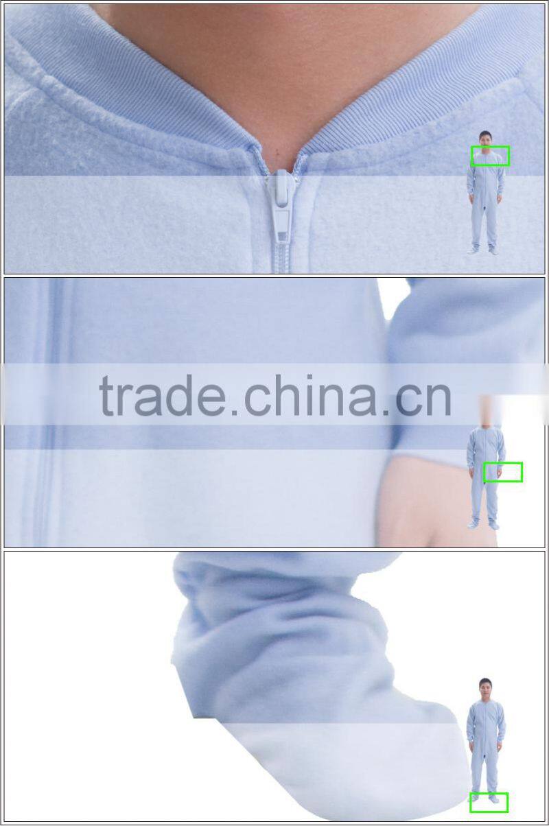 custom printed 100% polyester adult onesie plain colour