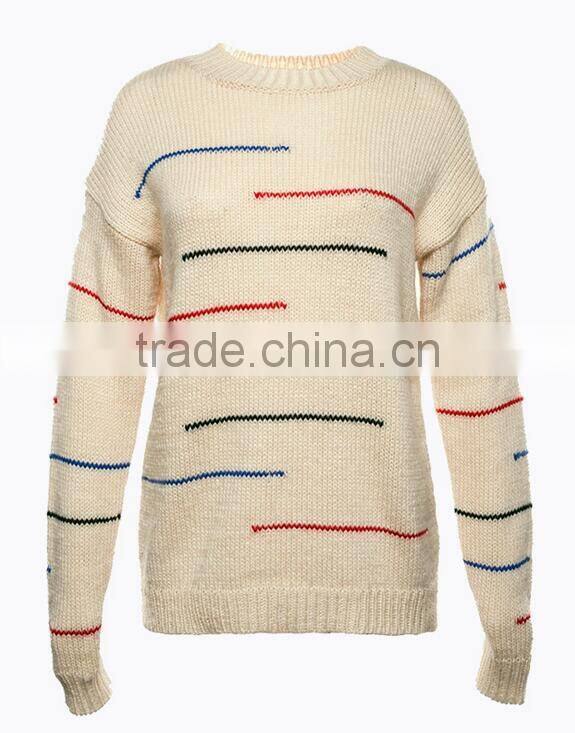 EY0908S Women stripe cashmere pullover cashmere sweater