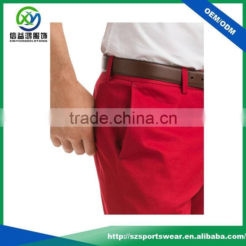 Popular OEM custom mens red color high quality 100% polyester sublimation sports pants with christmas tree pattern