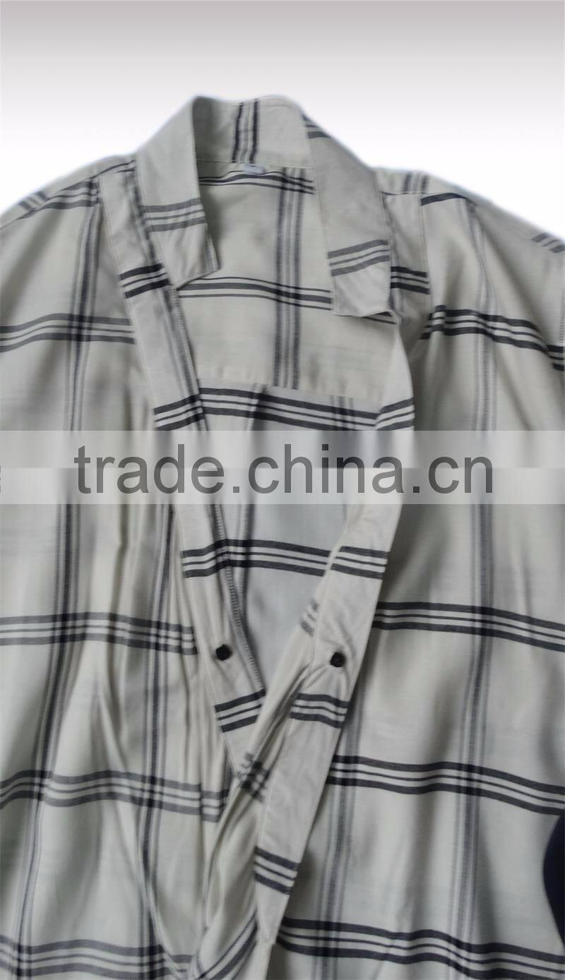 Fashion design cool plaid rayon men's shirt personalized