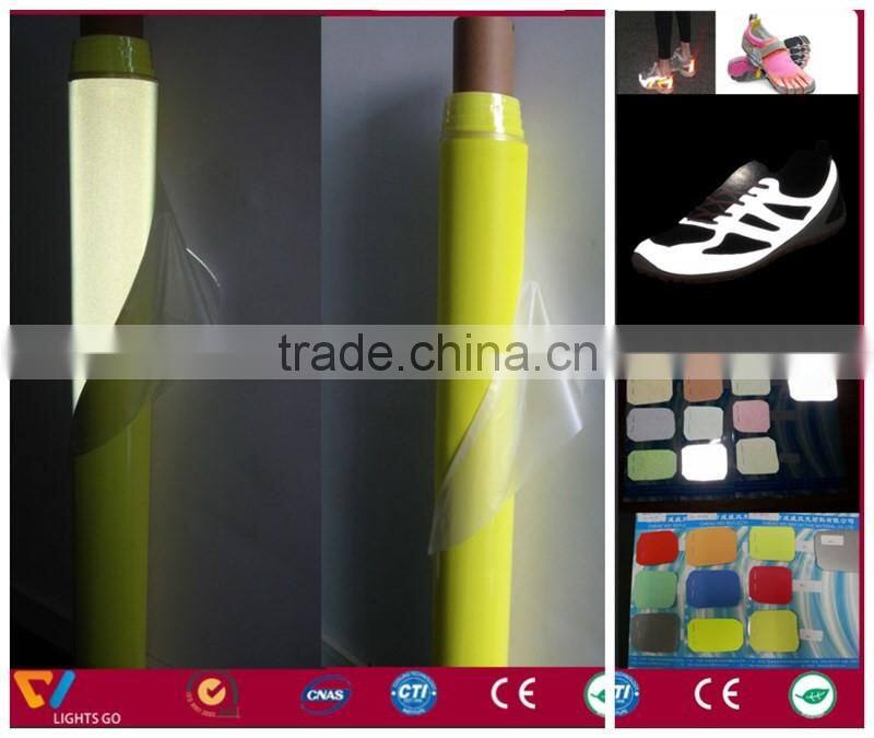 TPU Manufacturers raw material film lamination 100%synthetic reflective polyurethane leather for belt