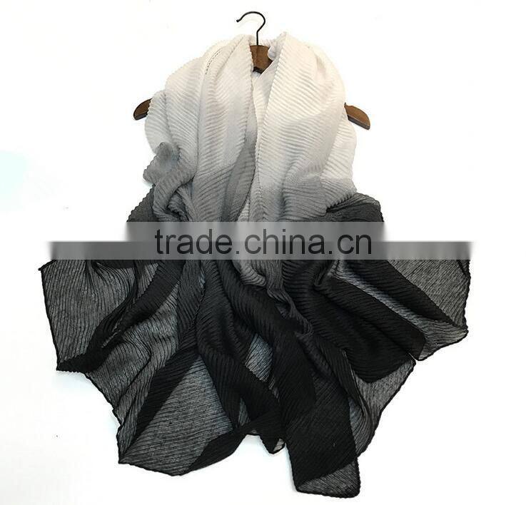 New creative fashion color gradual change scarf women spring summer scarves shawl