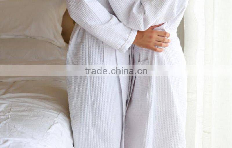 Fashion Wearable Waffle Bathrobe for Spa