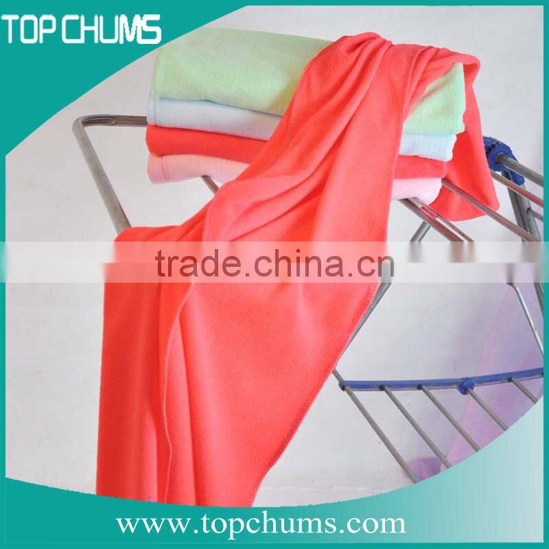 Wholesale cheap plush swimming solid color microfiber towels