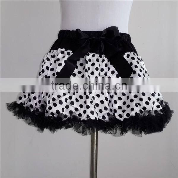 Colorful polka dot girl pettiskirt with rosettes
