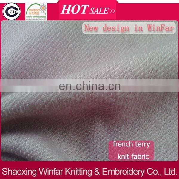Winfar Textile Hot Sales Knitting Polyester Rayon Plain Dyed Terry Cloth Fabric