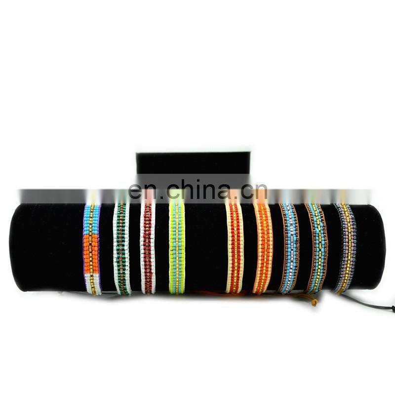 Handmade beaded color brecelet tube glass bead bracelet