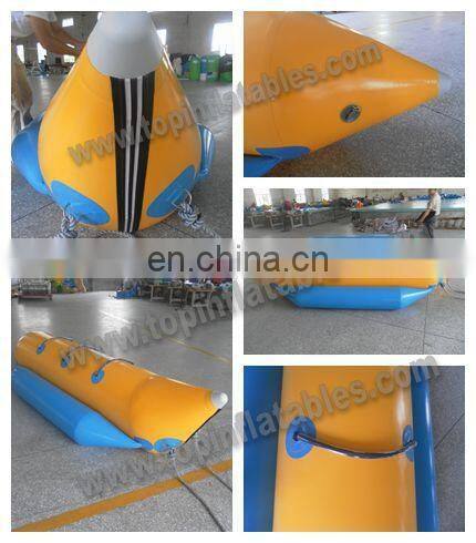 Customized inflatables banana boat PVC inflatable water park banana boat