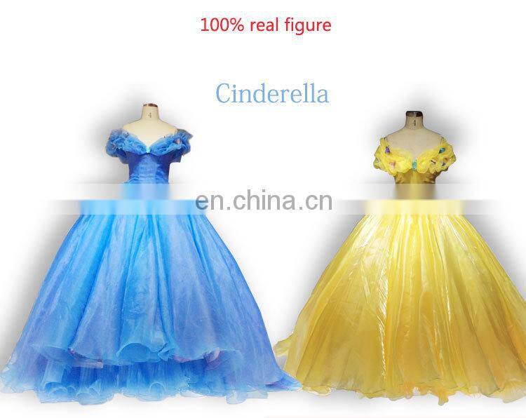 Cinderella Princess floor-length high quality sexy wedding evening dresses/charming attacted eyes see back wedding evening dress