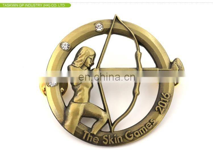 Chinese factory direct custom metal stick pin, stainless steel lapel pin