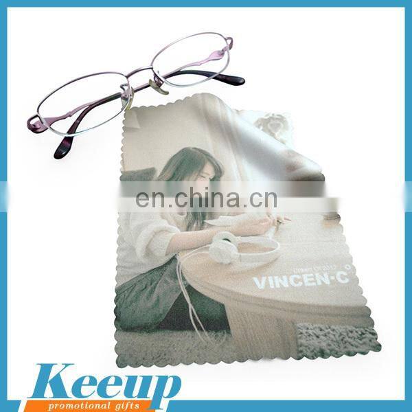 Logo Products Custom 4C Print Jewelry Eyeglasses Lens Microfiber Cleaning Cloth