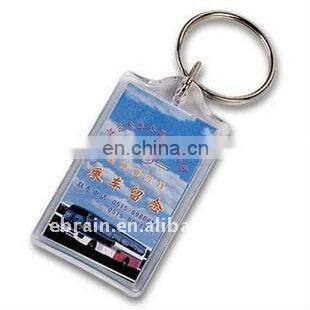 Square Plastick Keychain with Custom Printing