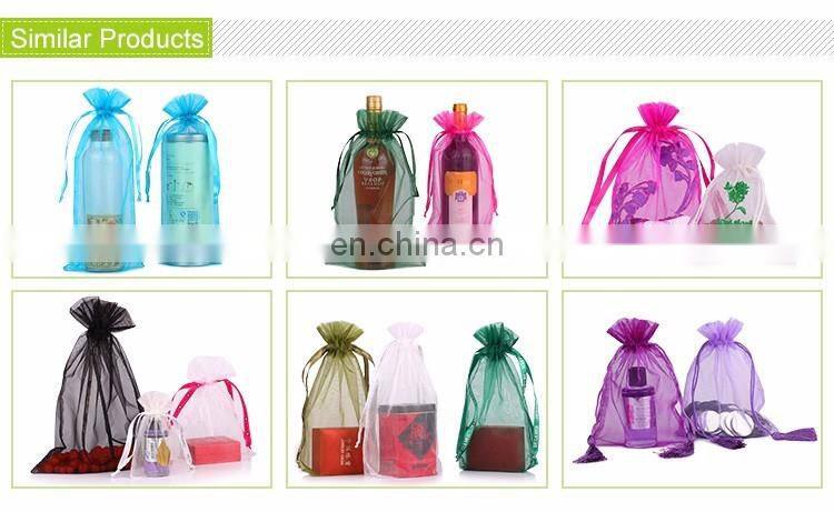 factory sale black small nylon mesh organza envelope bag with button