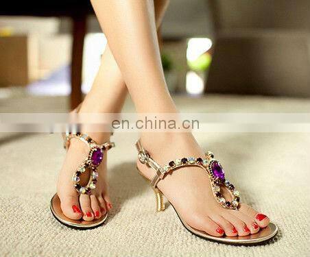 New design Y shape colorful rhinestone shoe decoration high heel shoe parts
