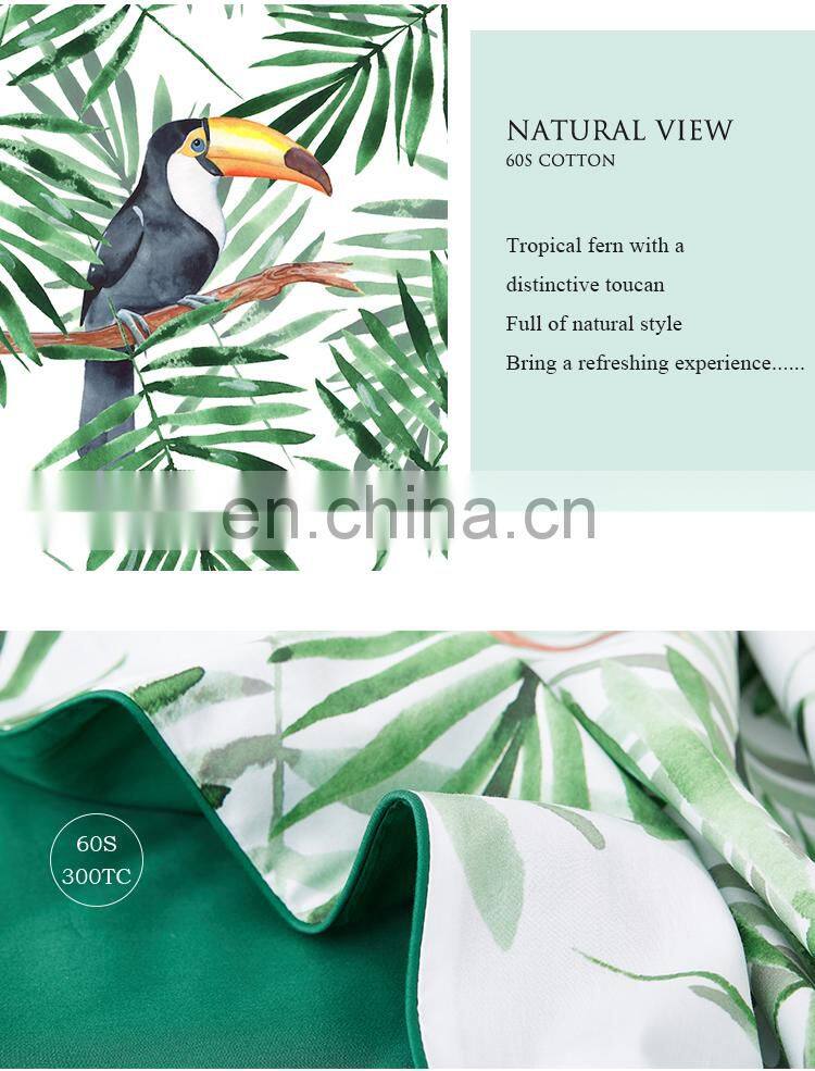 RAWHOUSE Home textile bird print bedding set cotton100%