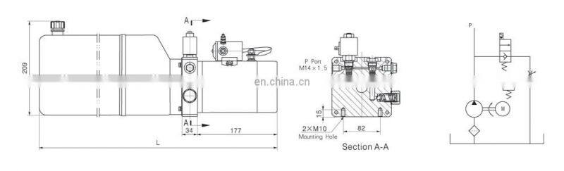 Small 12v Hydraulic Power Units for Fork Lift