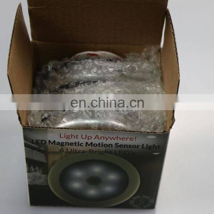 3pcs for one pack wireless cabinet home decoration motion sensor light 6 led