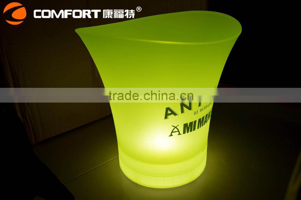 Competitive PP Plastic belvedere wine bucket LED Ice Bucket