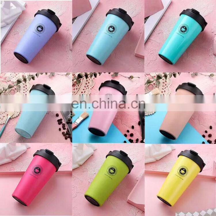 Customized Thermos Insulated Stainless Steel Coffee Mug with Lid