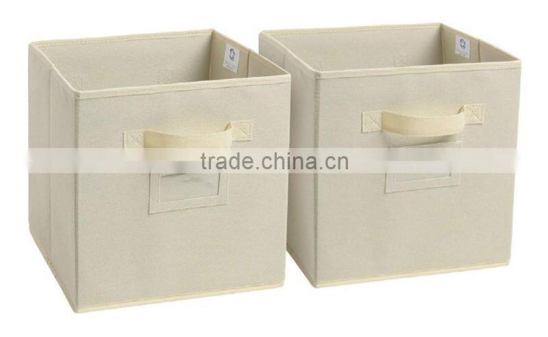 Foldable Fabric Storage Box, Folding Basket Set of 2