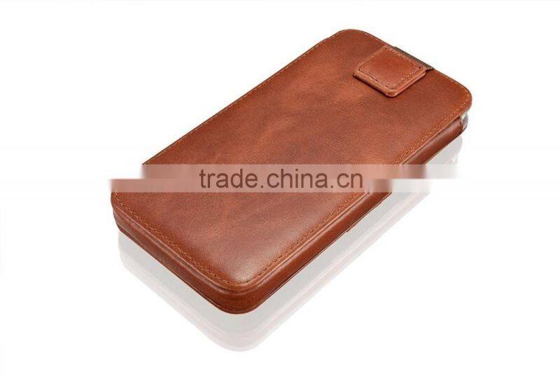 cow leather mobile phone case card holder bag phone holder for iphone 6/6s