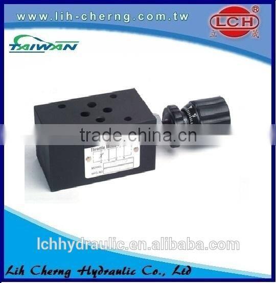 Yuken hydraulic throttle and check modular valve