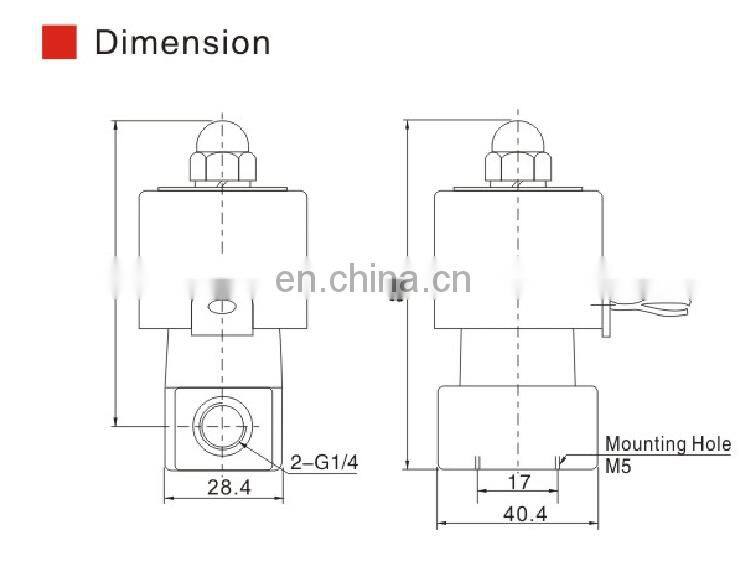 SNS FB2E-V Series superior quality Normal Closed Control Element Brass Air Water Solenoid Valve