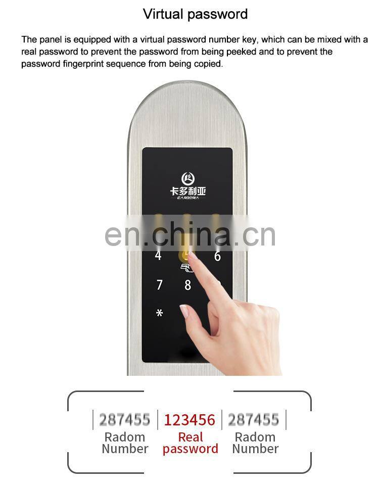 Waterproof Stainless Steel Sliding glass rfid smart Electronic door lock