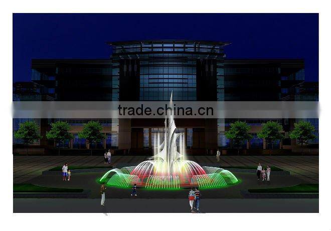 Dancing Fountain in Round Pool