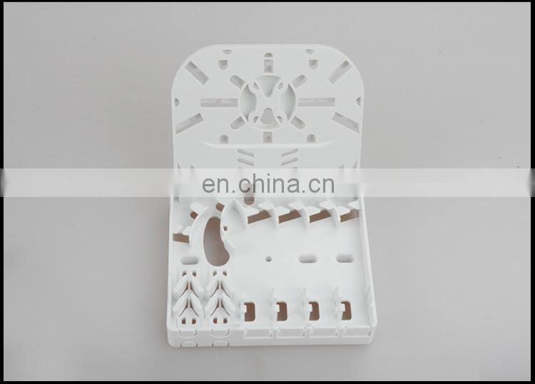 Indoor white ABS fiber optic 2F 4F wall outlet