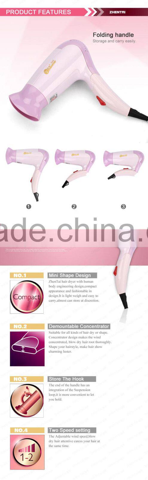 Foldable Hair Dryer Private Labeling DC Motor Hair Dryer