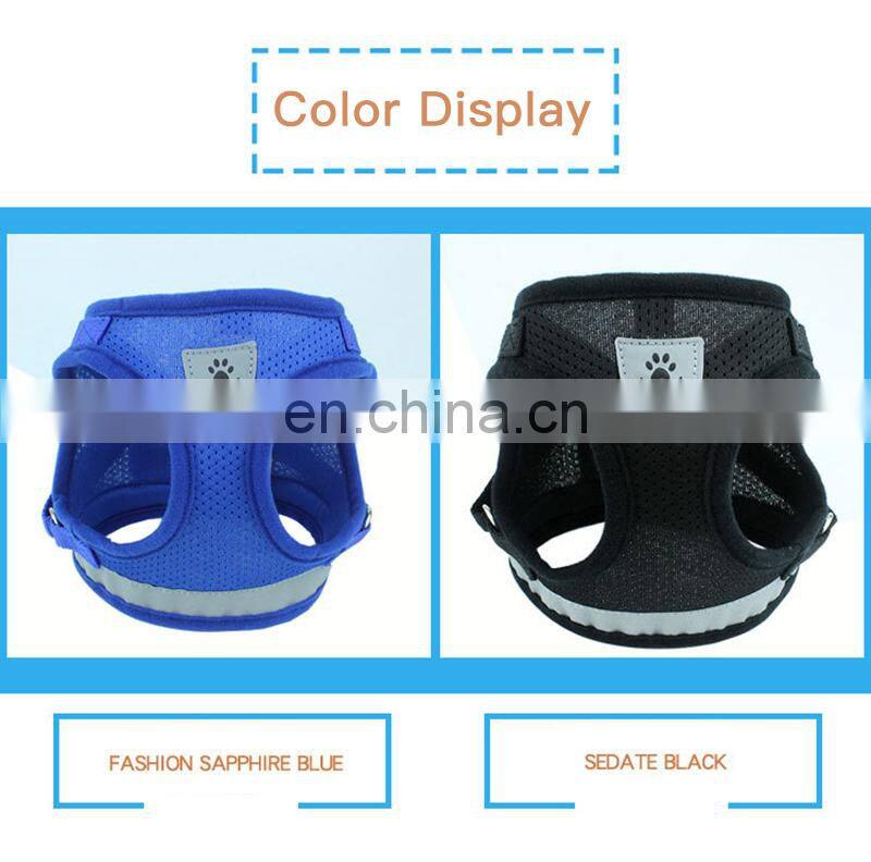 Dog Harness with Leash Summer Pet Adjustable Reflective Vest Walking Lead for Puppy Polyester Mesh Harness
