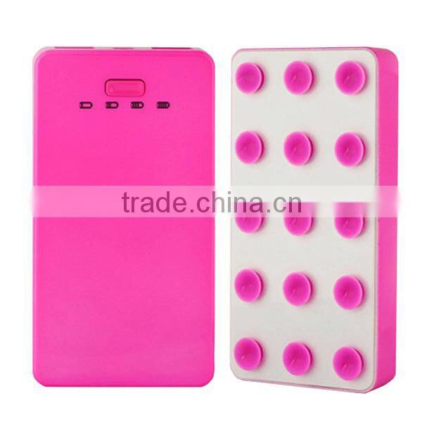Sucker rectangle handy power bank 6000mAh universal phone charger