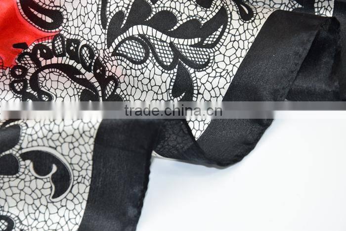 2015 new design silk scarf shawl of animal pattern