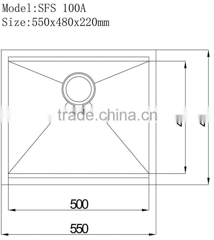 Quality Guaranteed Stainless Steel Single Bowl Kitchen Corner Laundry Sink
