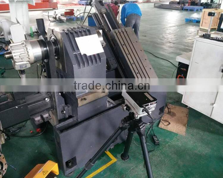small cnc lathe machine CKX36L linear guideway 5" hydraulic chuck 4 station gang tool 46mm spindle bore slant bed deisgn lathe