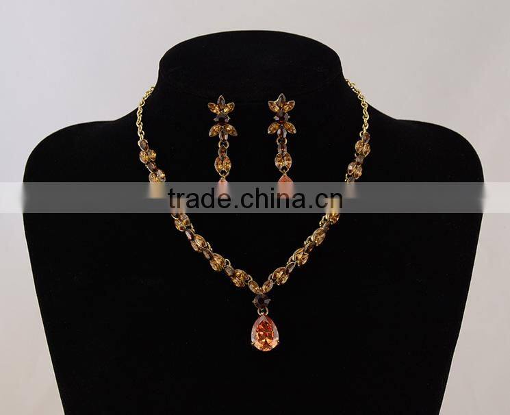 Elegant Italian Gold Plated Jewelry Set For Evening Dress Wholesale