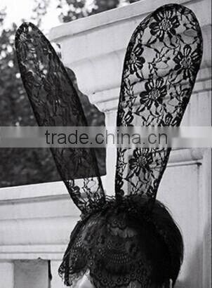 Hot sale Custom Logo Lace Bunny Ears For Party