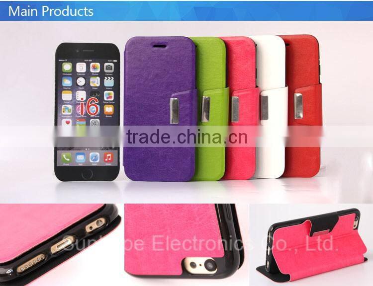 pu leather wallet cases with cards holder for iphone 6 6S leather cover