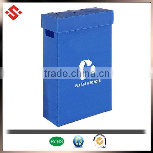 2014 custom cheap corrugated plastic dustbin type