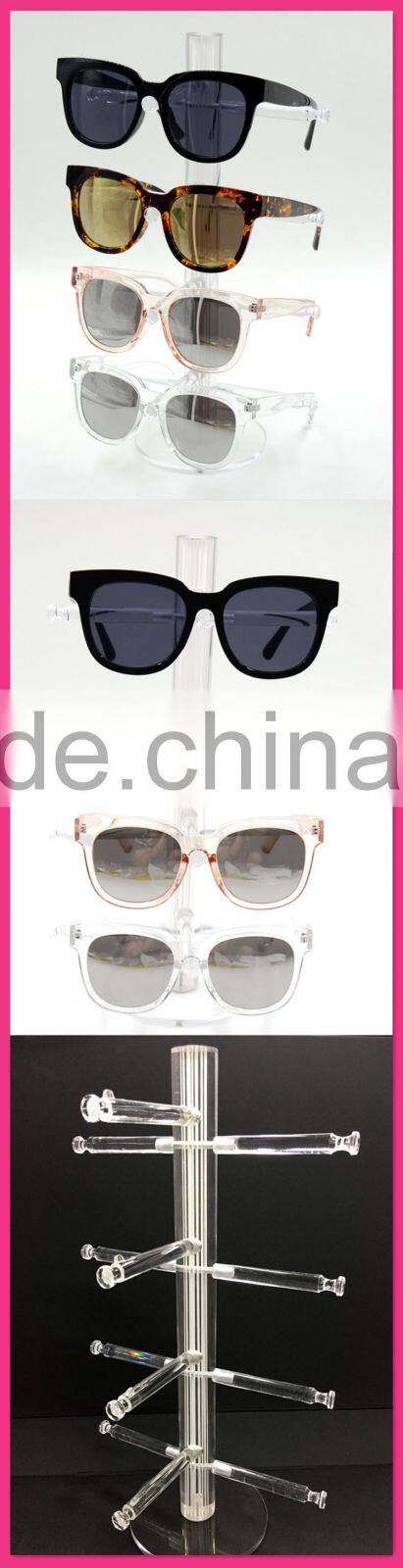 Wholesale High Quality Retail Free Standing Acrylic Sunglasses Rayban Display With 4PCS Glasses