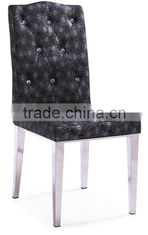 modern design grey leather dining chair