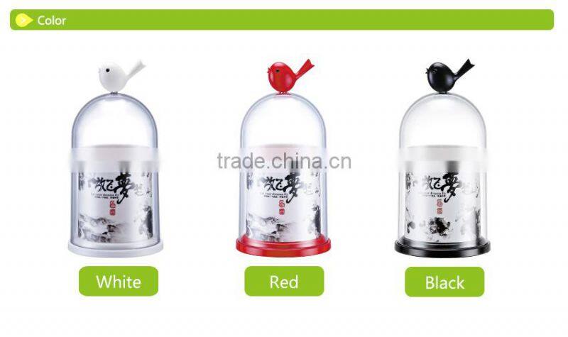 D720/D721- 2015 New Products Bird Cage Series Plastic Toothpick Holder Cotton Swab Tube Cute Gift Set
