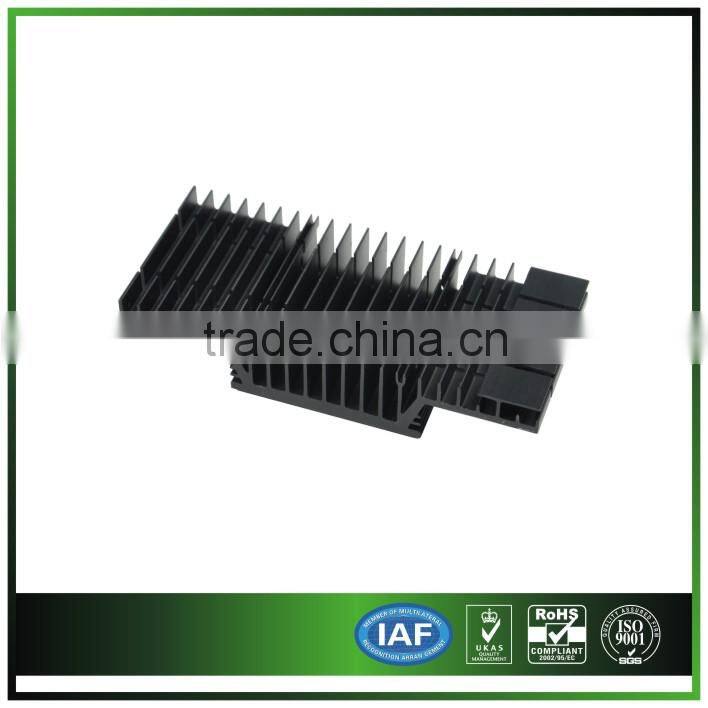 anodized black and extruded aluminum heatsink