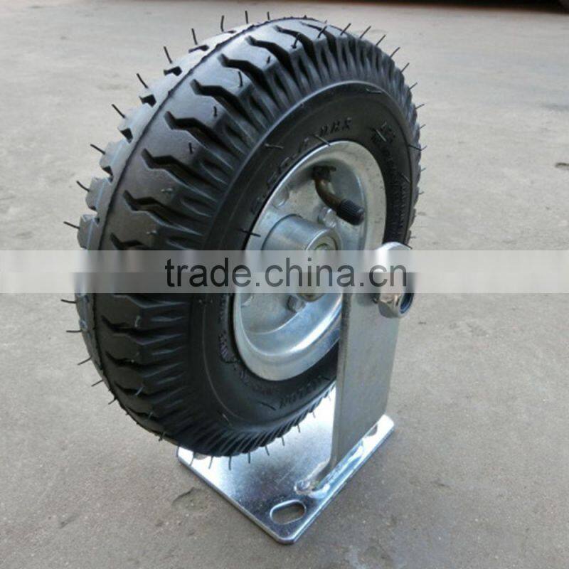 8" pneumatic rubber castor / fixed caster and swivel caster