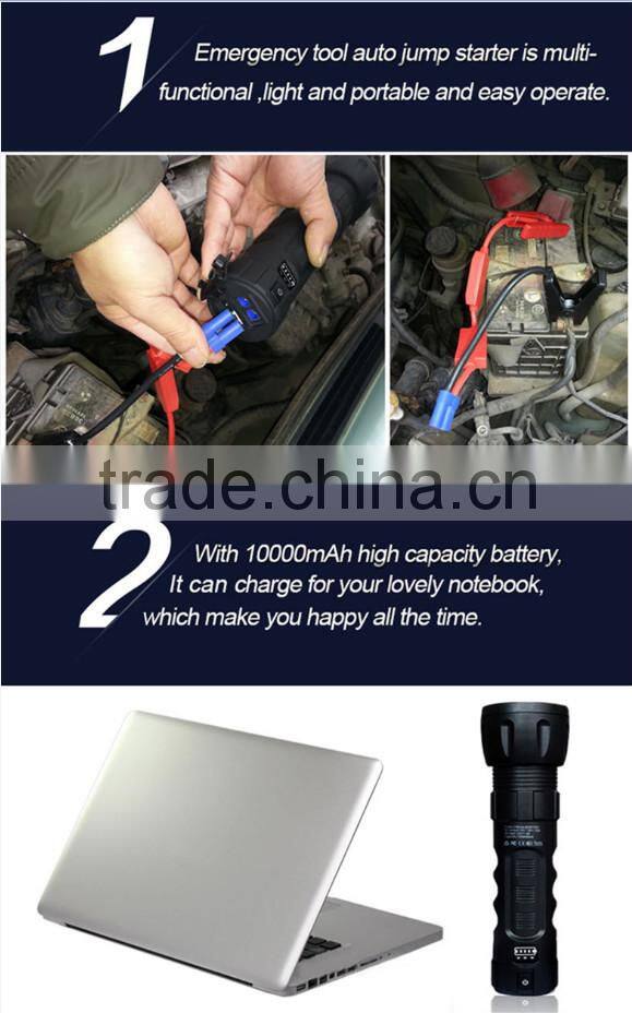 Portable 10000amh multi function jump starter,power bank car jump starter ,auto car jump starter