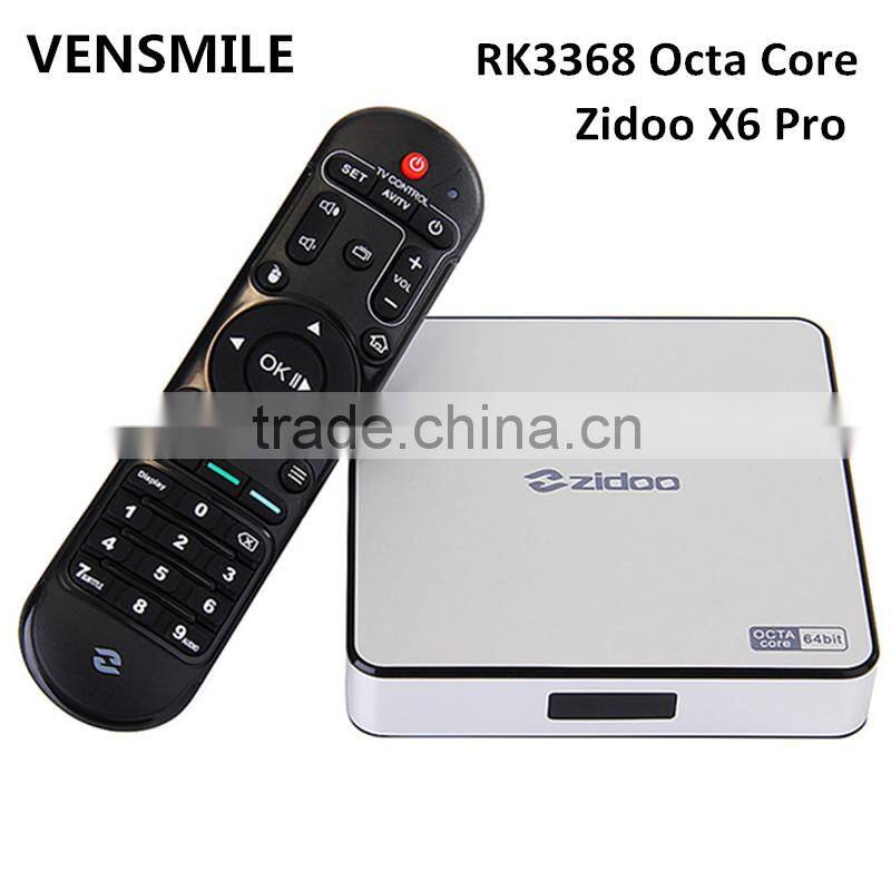Vensmile Zidoo X6 Pro Android 5.1Smart tv box RK3368 Octa Core android tv box Zidoo X6 Pro for rk3368 tv box